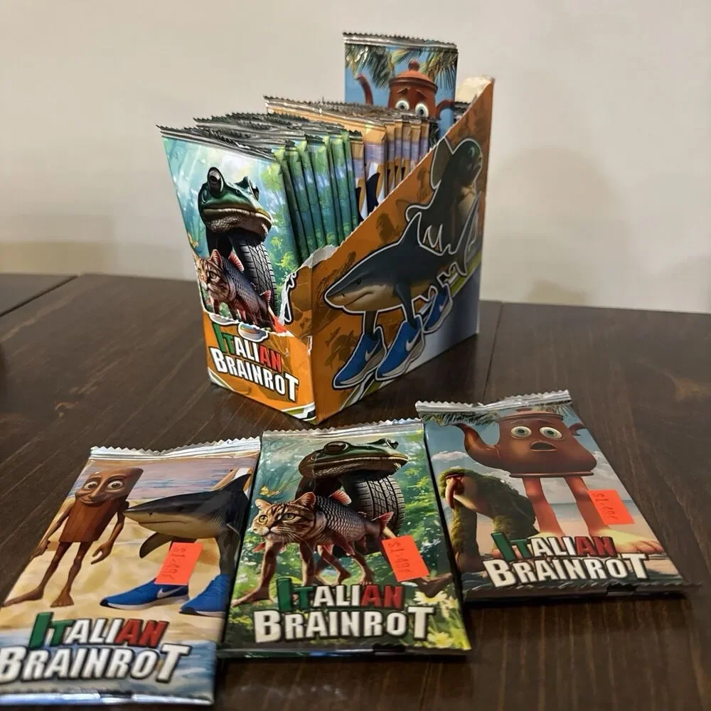 Italian Brainrot Meme Cards 30 Packs + 24 Loose Cards - Unofficial Fan Art